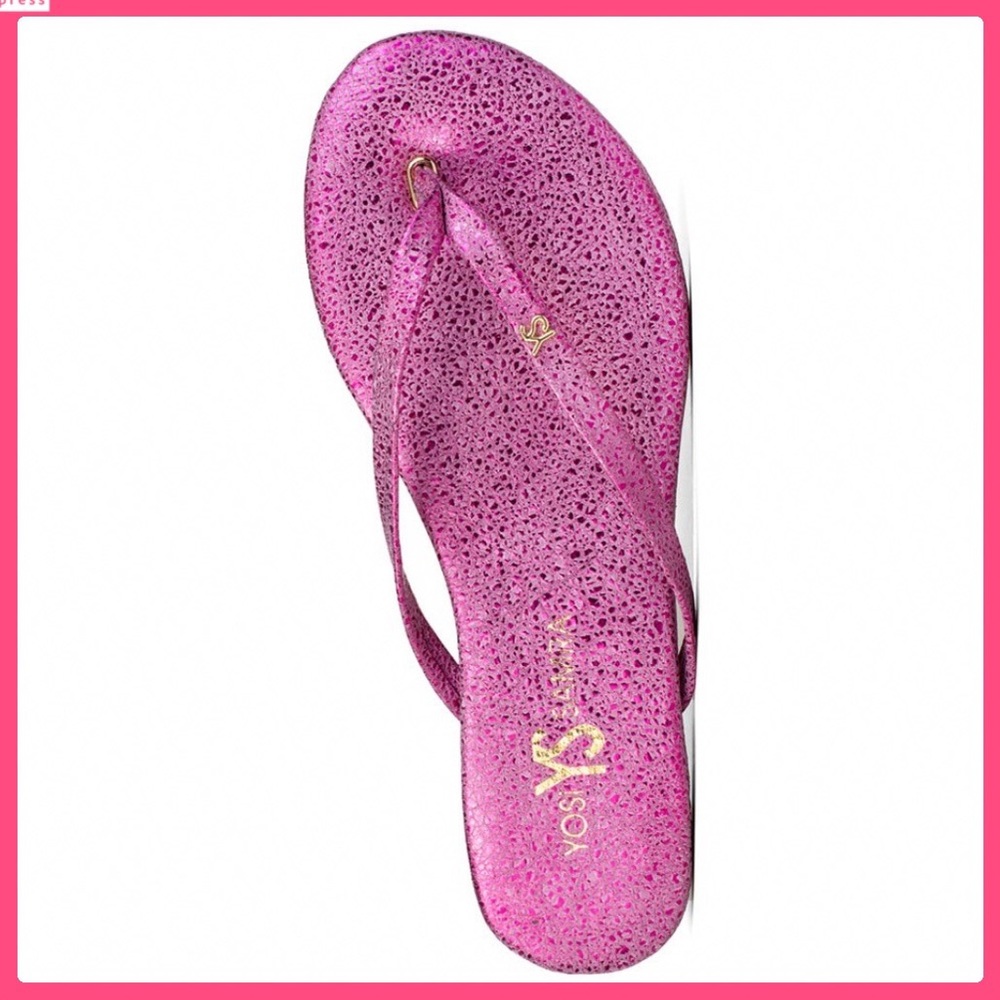 SALE! YOSI SAMRA FUSCIA METALLIC RIVINGTON SANDAL